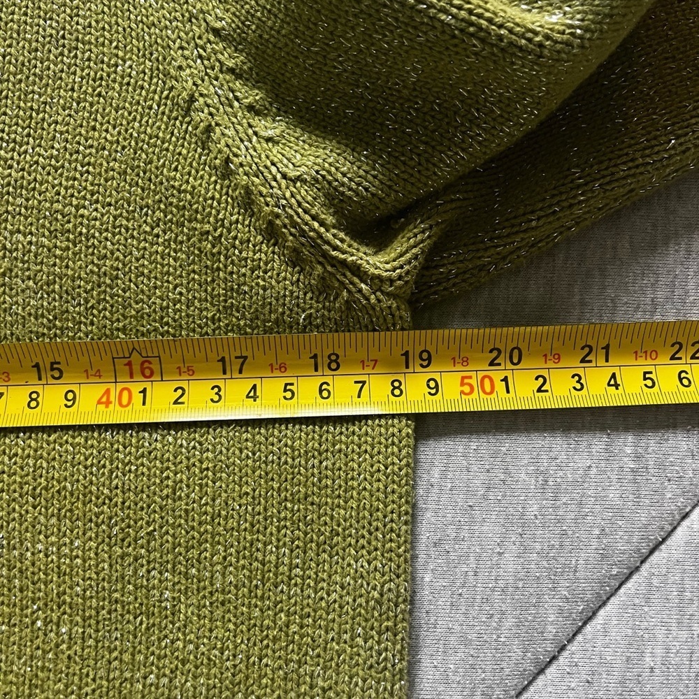 High Sierra Shimmery Olive Turtleneck Sweater - Picture 5 of 6